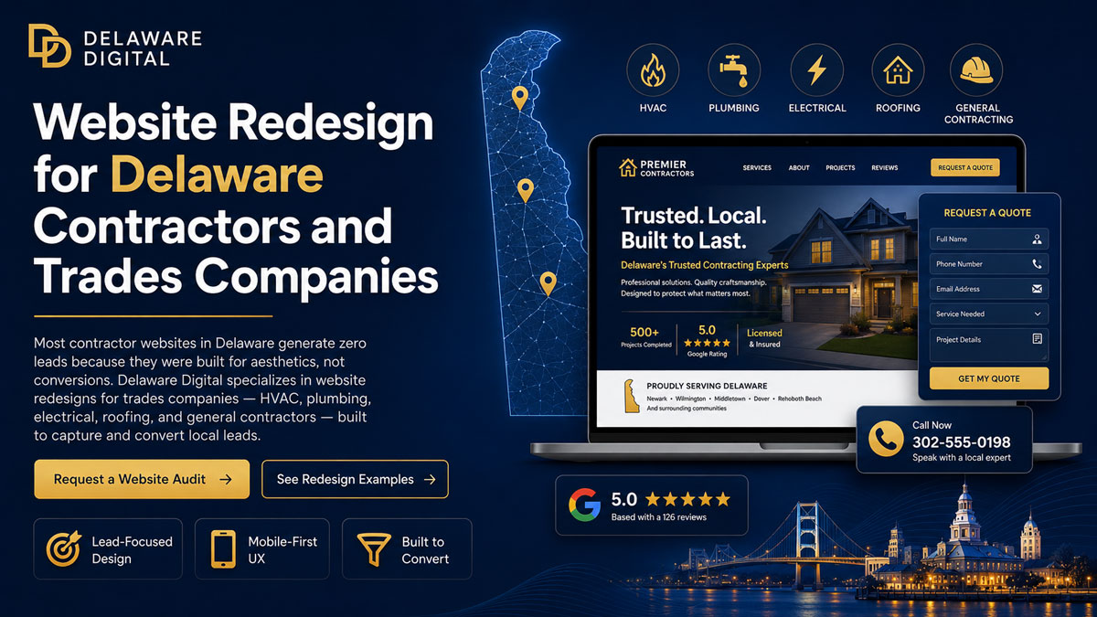 Website Redesign for Delaware Contractors and Trades